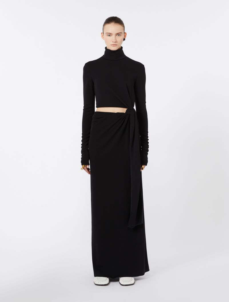 Jersey dress with knot - BLACK - Sportmax - 2