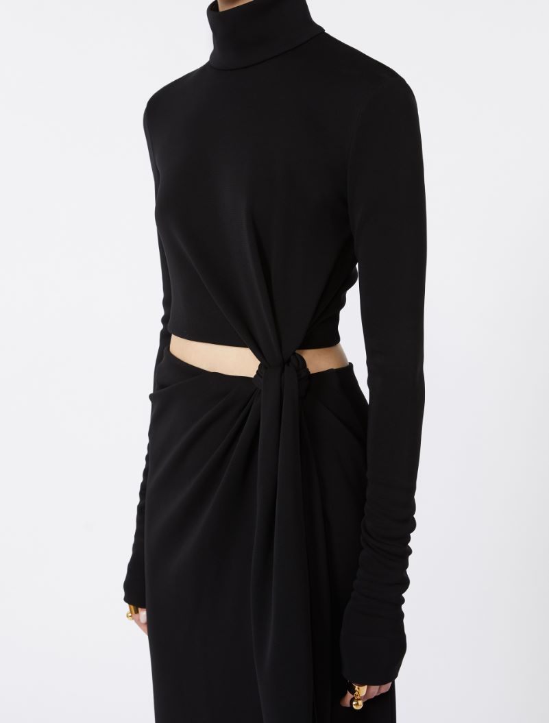 Jersey dress with knot - BLACK - Sportmax - 4