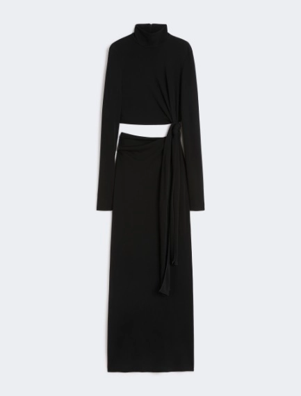 Jersey dress with knot - BLACK - Sportmax