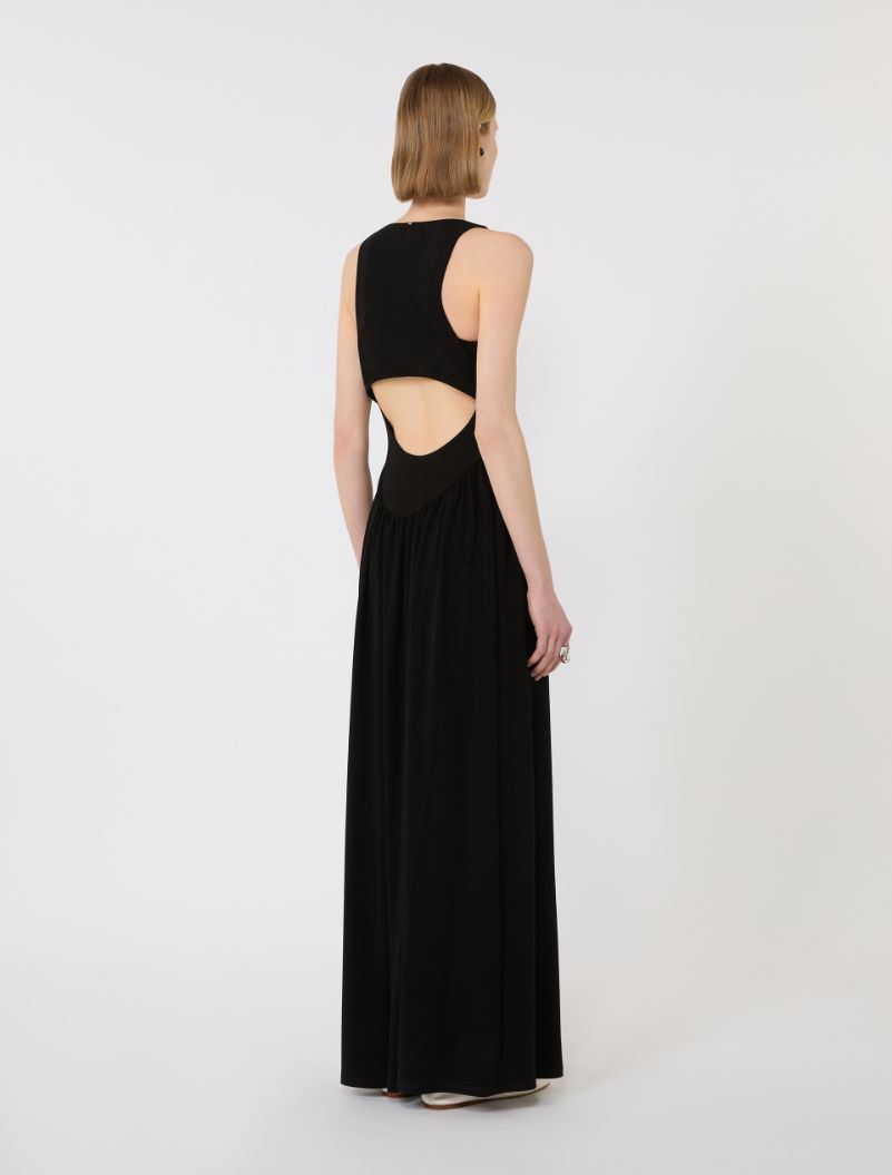 Long crepe jersey dress - BLACK - Sportmax - 3