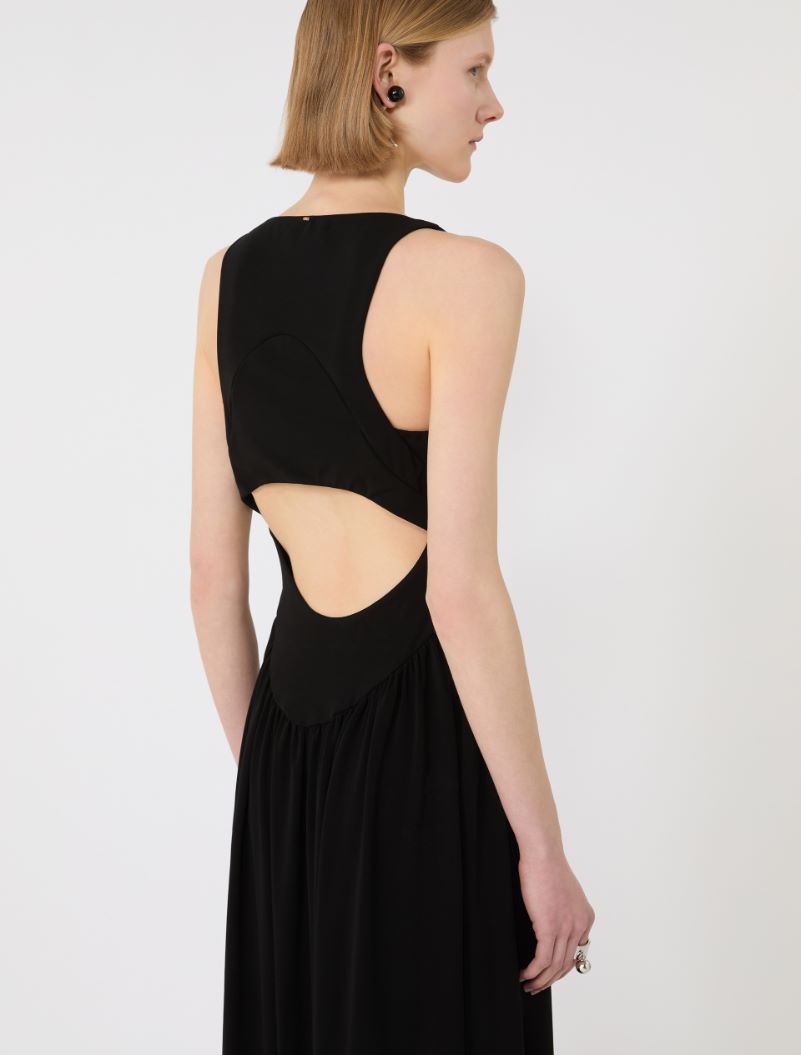 Long crepe jersey dress - BLACK - Sportmax - 4