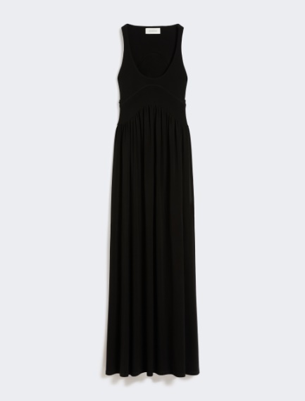 Long crepe jersey dress - BLACK - Sportmax - 6