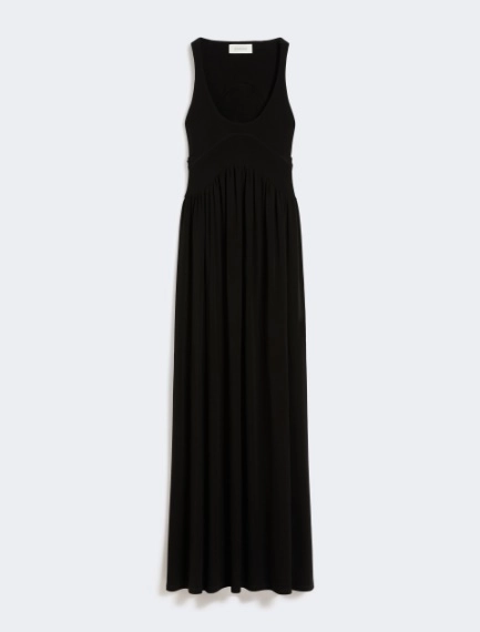 Abito lungo in jersey crêpe - NERO - Sportmax