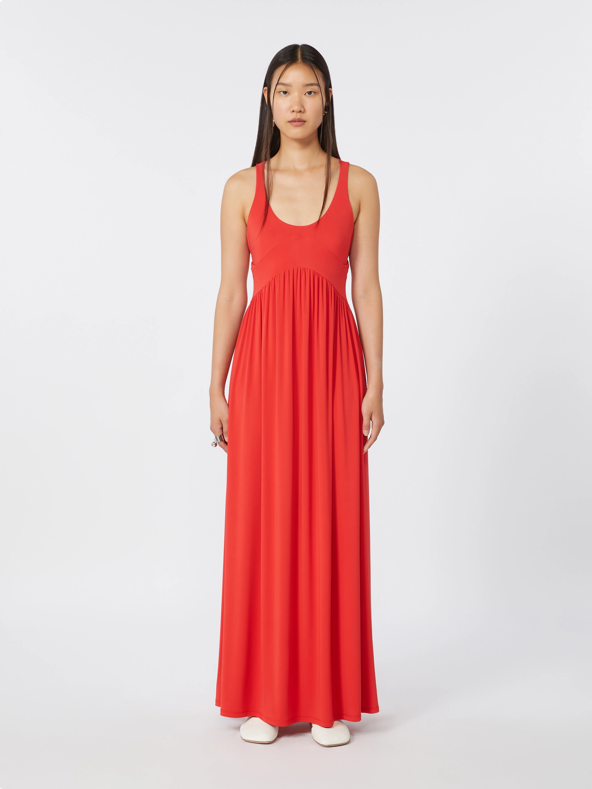 Long crepe jersey dress - CORAL - Sportmax - 2