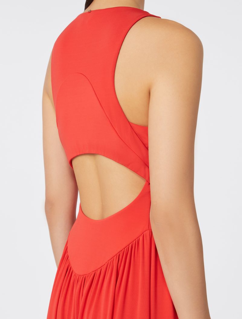 Long crepe jersey dress - CORAL - Sportmax - 5