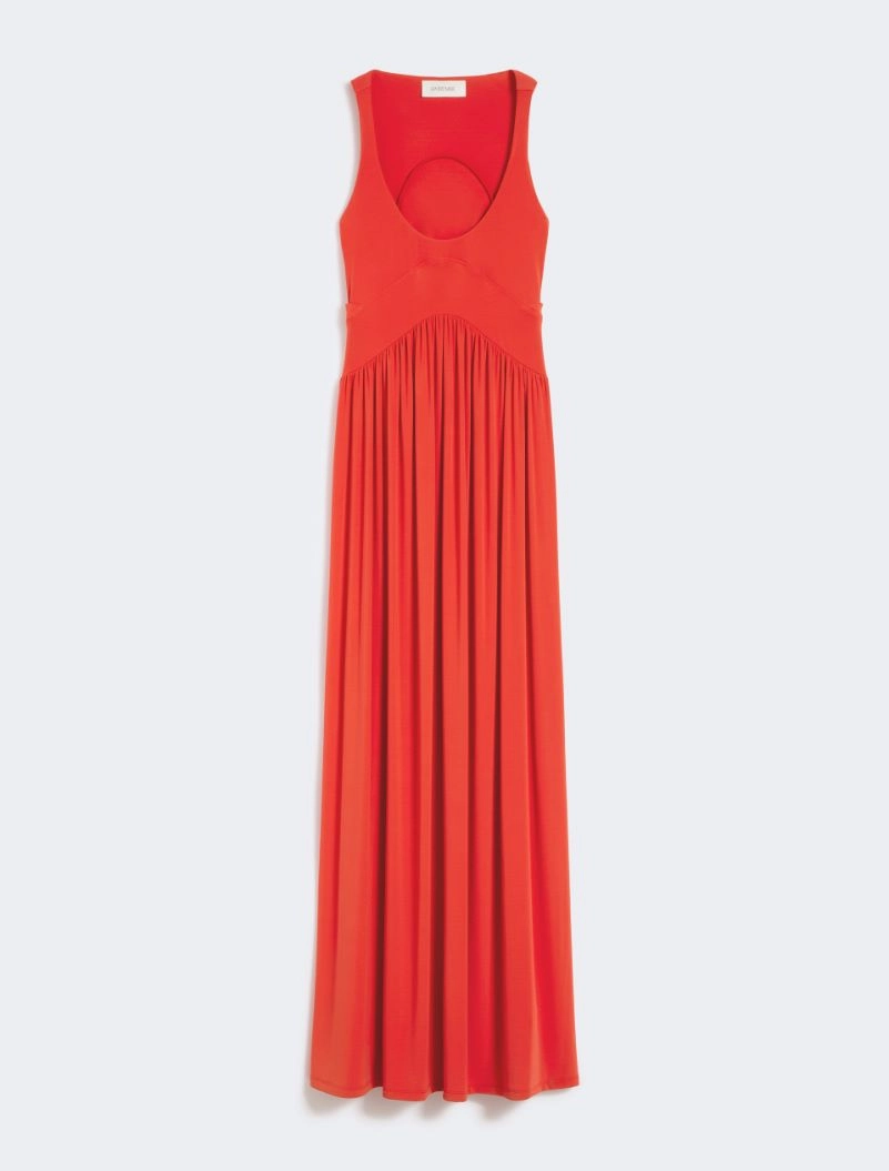 Long crepe jersey dress - CORAL - Sportmax - 7