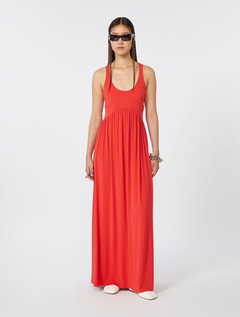 Long crepe jersey dress - CORAL - Sportmax