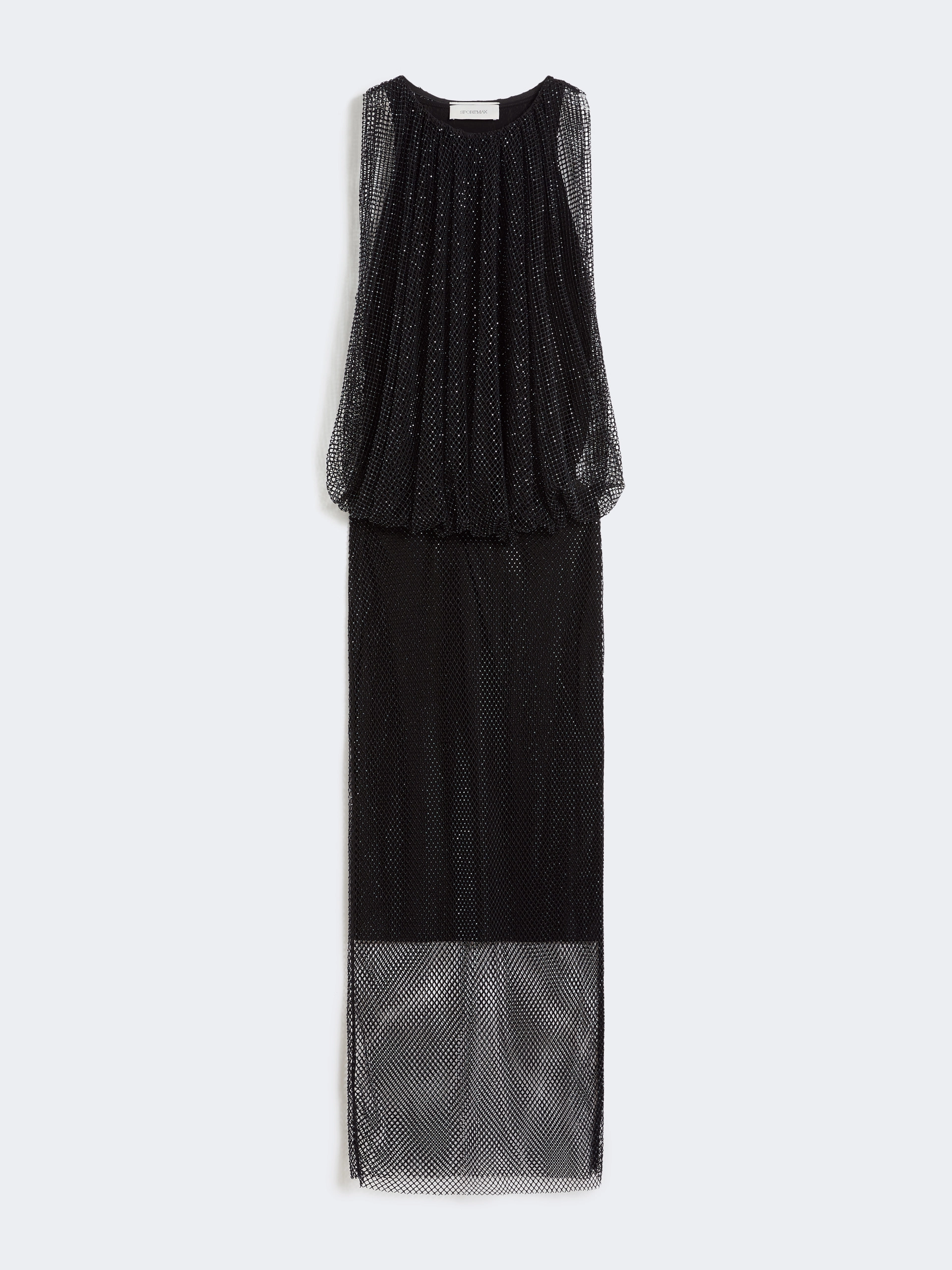 Sleeveless jersey dress with crystals - BLACK - Sportmax - 5