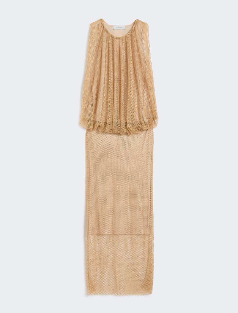Sleeveless jersey dress with crystals - CAMEL - Sportmax - 7