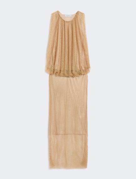 Sleeveless jersey dress with crystals - CAMEL - Sportmax - 7