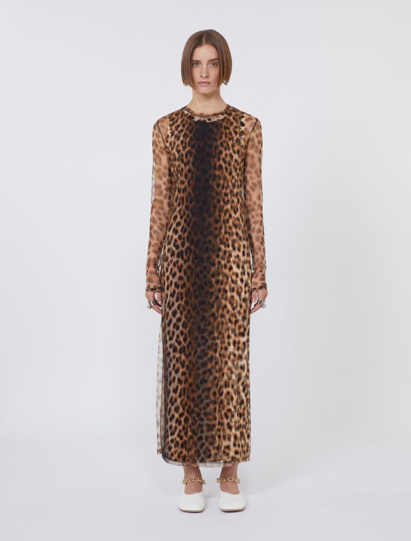 Fitted tulle jersey dress - BEIGE SHADED - Sportmax - 2