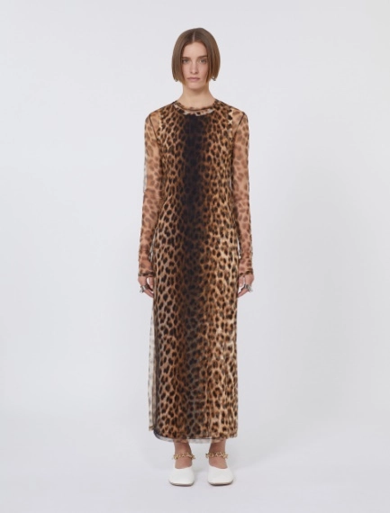 Fitted tulle jersey dress - BEIGE SHADED - Sportmax - 2