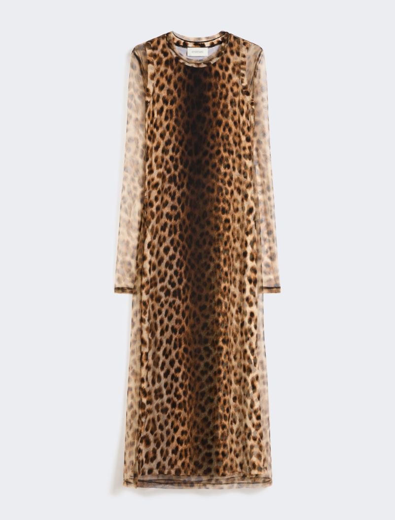 Fitted tulle jersey dress - BEIGE SHADED - Sportmax - 6