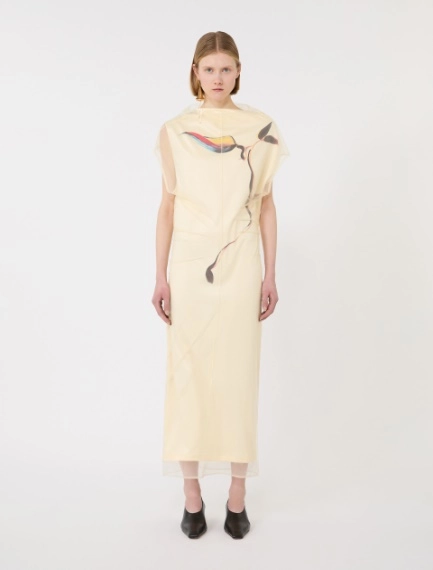 Double-layer satin dress - LIGHT YELLOW - Sportmax - 2