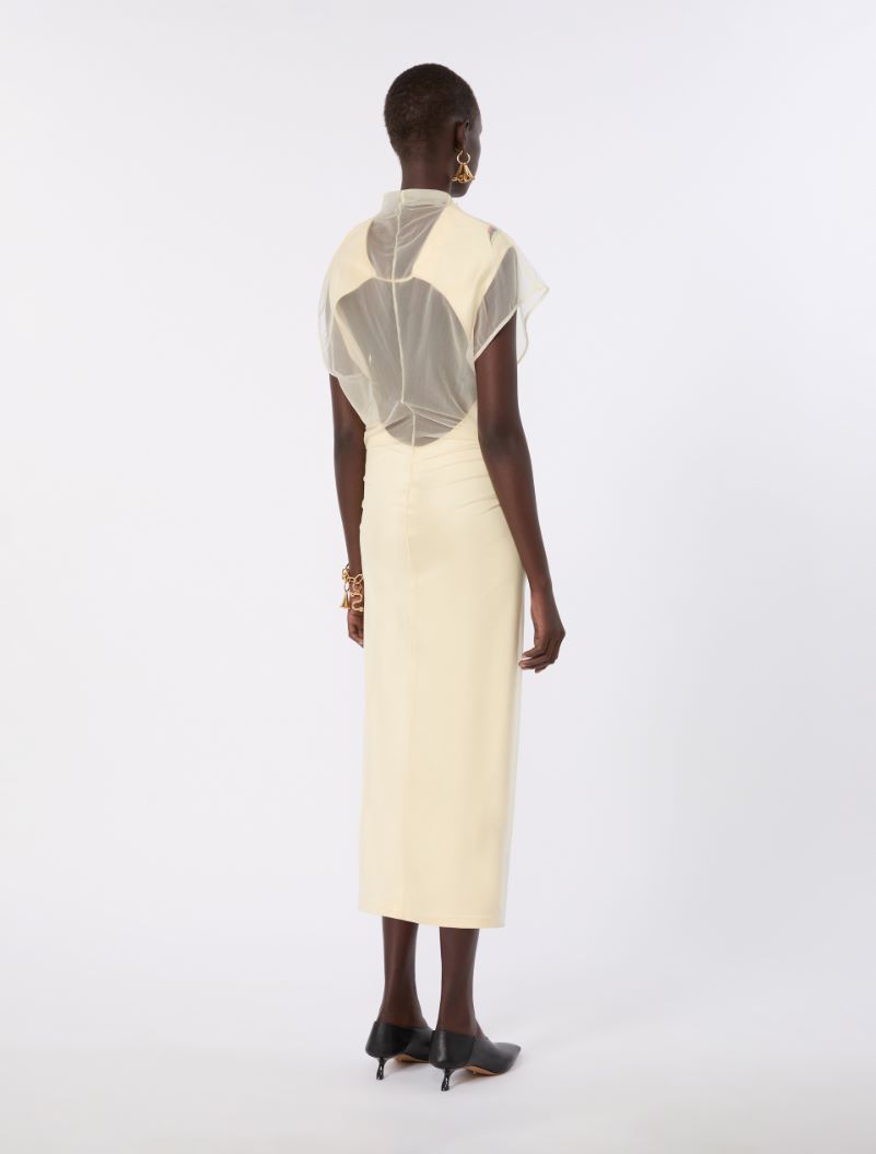 Double-layer satin dress - LIGHT YELLOW - Sportmax - 3