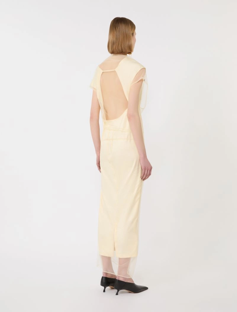 Double-layer satin dress - LIGHT YELLOW - Sportmax - 3