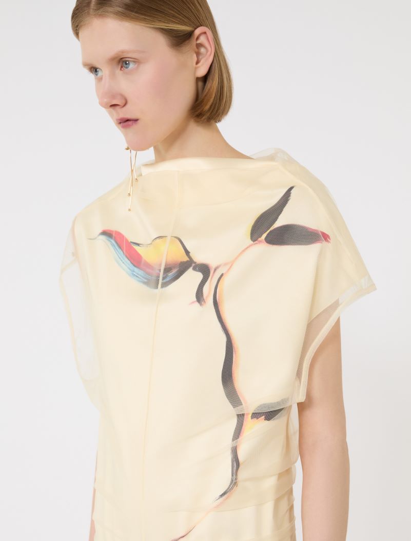 Double-layer satin dress - LIGHT YELLOW - Sportmax - 4