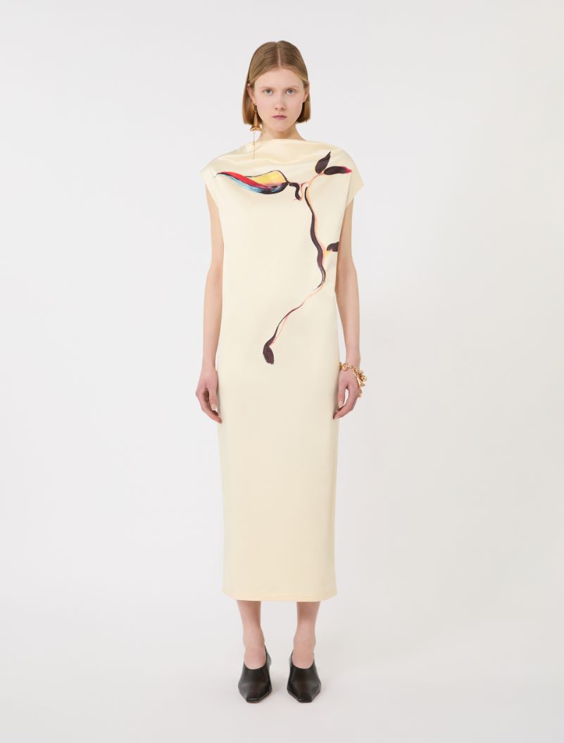 Double-layer satin dress - LIGHT YELLOW - Sportmax - 5