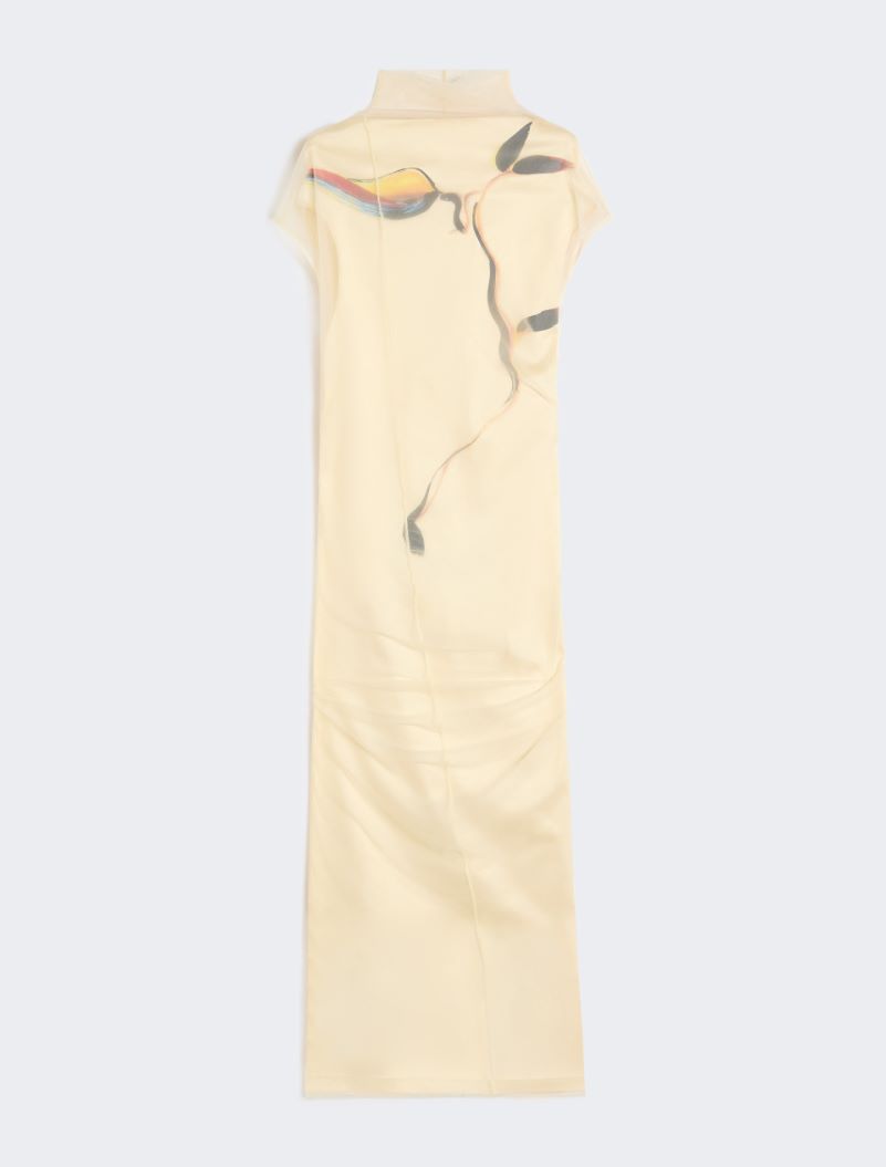 Double-layer satin dress - LIGHT YELLOW - Sportmax - 6