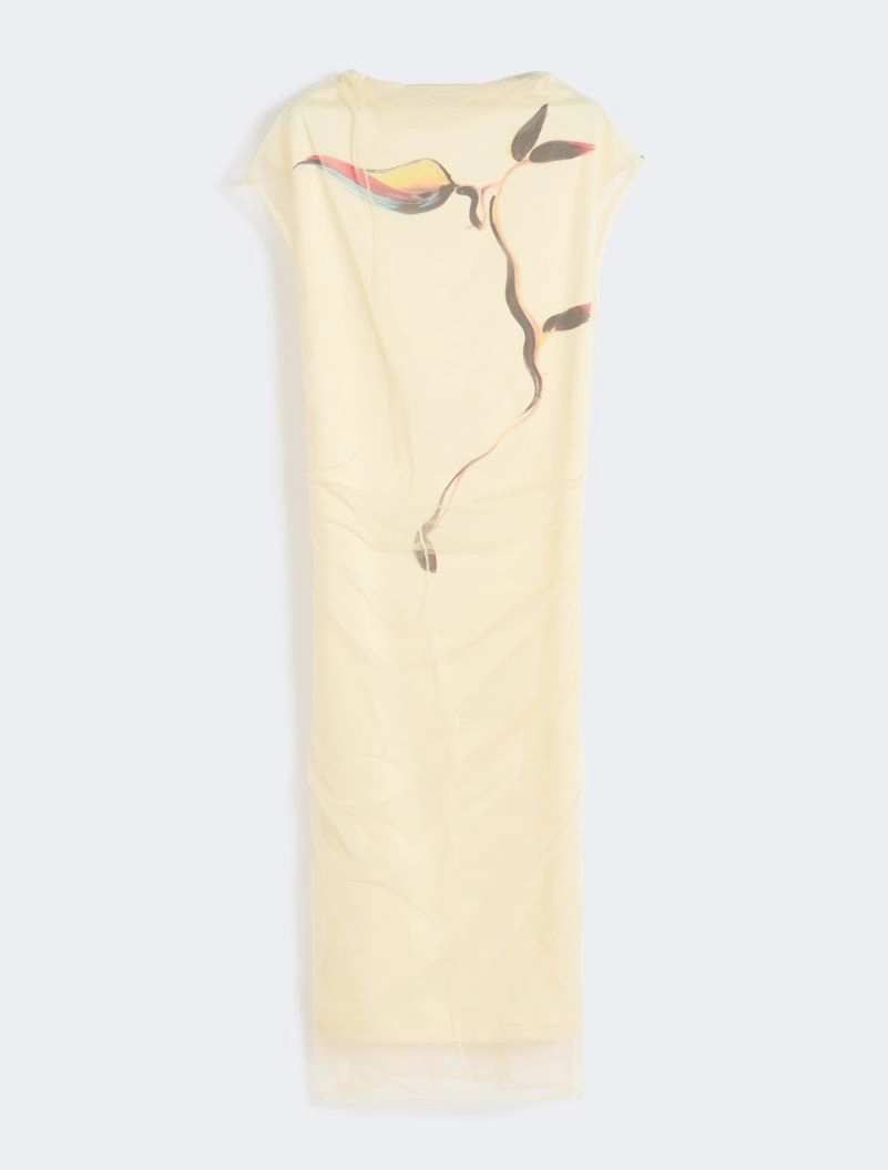 Double-layer satin dress - LIGHT YELLOW - Sportmax - 7
