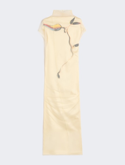 Double-layer satin dress - LIGHT YELLOW - Sportmax - 6
