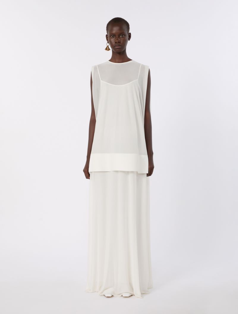 Long, viscose jersey dress - WHITE - Sportmax - 2