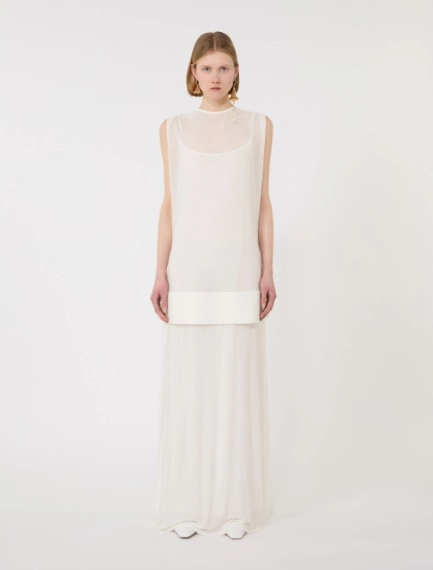 Long, viscose jersey dress - WHITE - Sportmax - 2