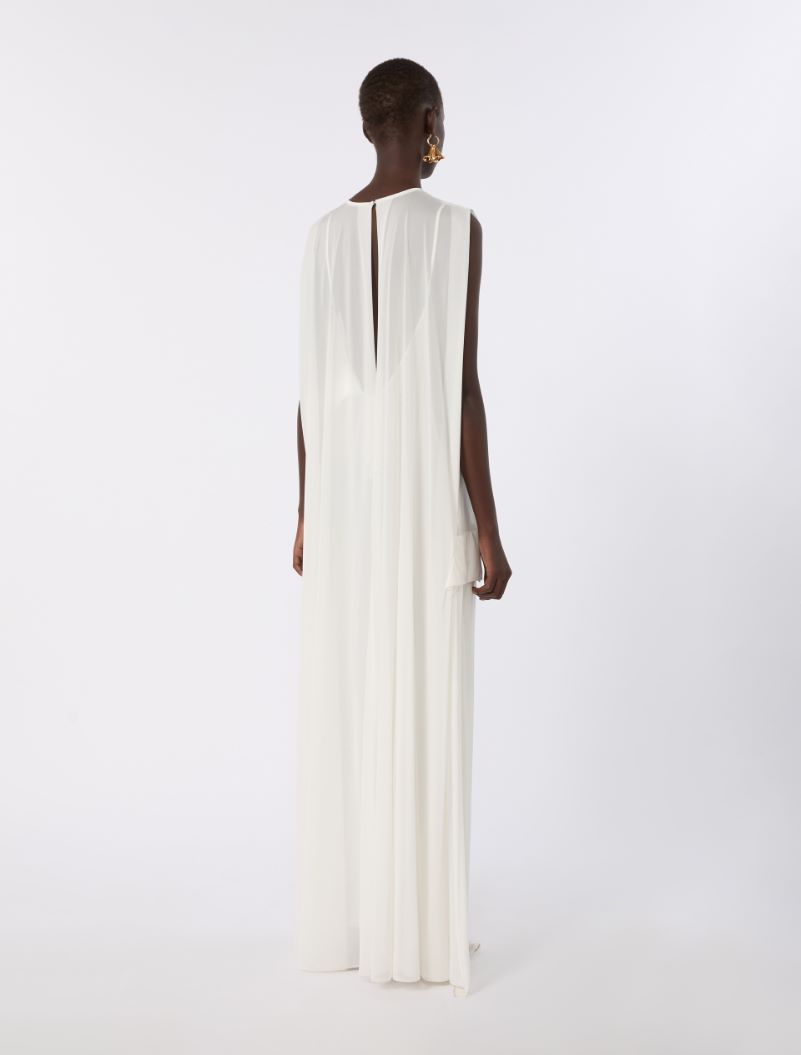 Long, viscose jersey dress - WHITE - Sportmax - 3