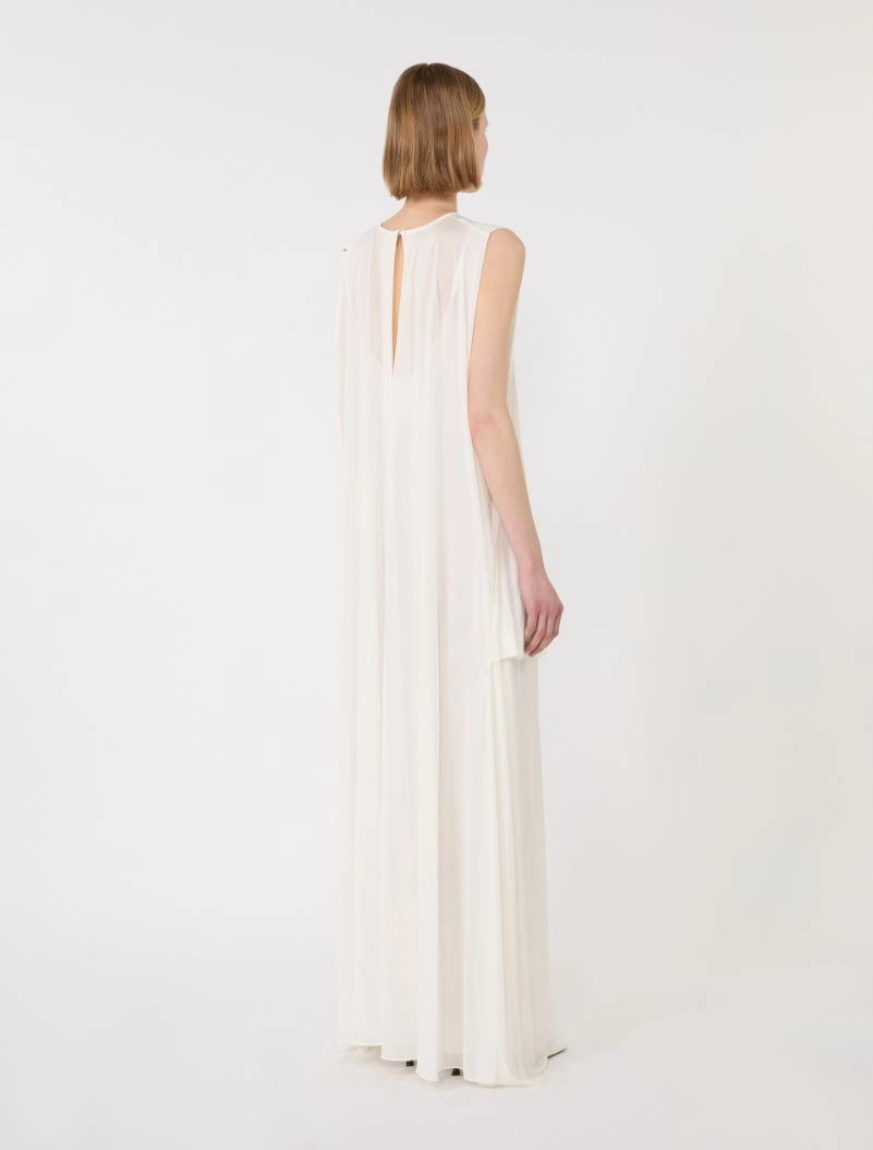 Long, viscose jersey dress - WHITE - Sportmax - 3
