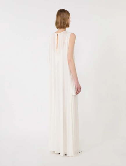 Long, viscose jersey dress - WHITE - Sportmax - 3