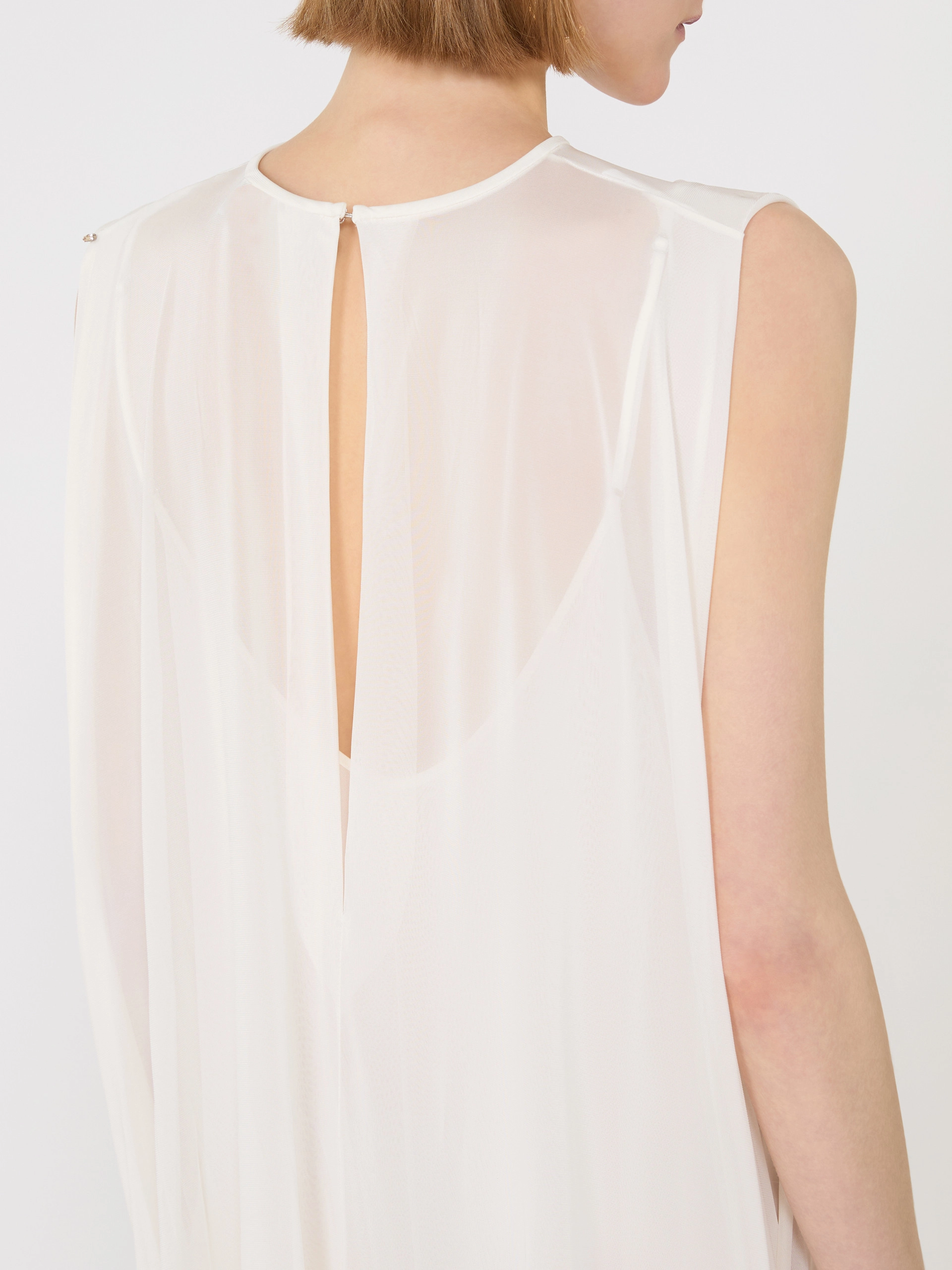 Long, viscose jersey dress - WHITE - Sportmax - 4
