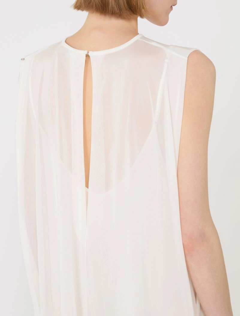 Long, viscose jersey dress - WHITE - Sportmax - 4