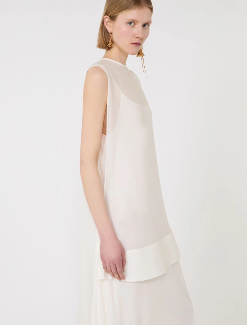 Long, viscose jersey dress - WHITE - Sportmax - 5