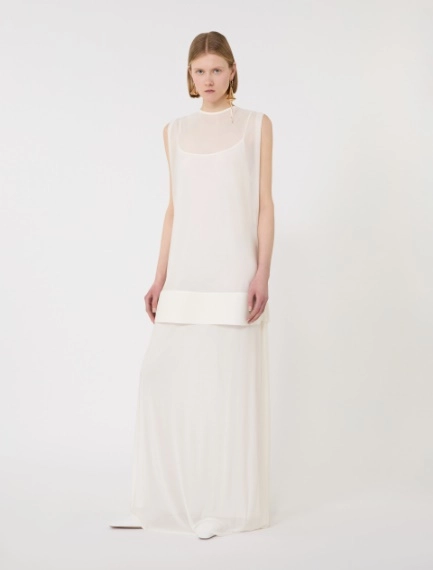 Abito lungo in jersey di viscosa - BIANCO - Sportmax