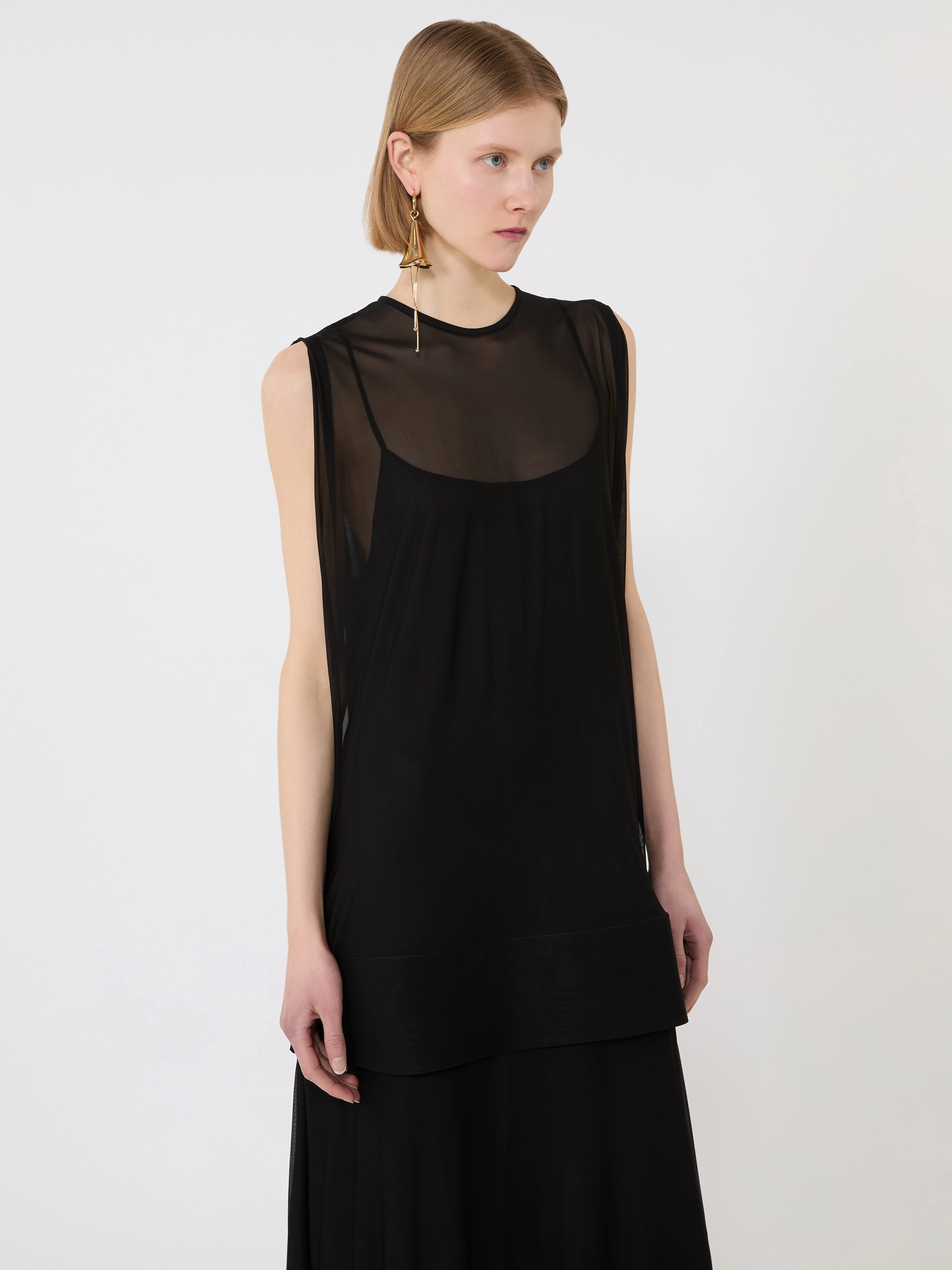 Long, viscose jersey dress - BLACK - Sportmax - 4