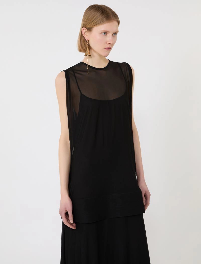 Long, viscose jersey dress - BLACK - Sportmax - 4