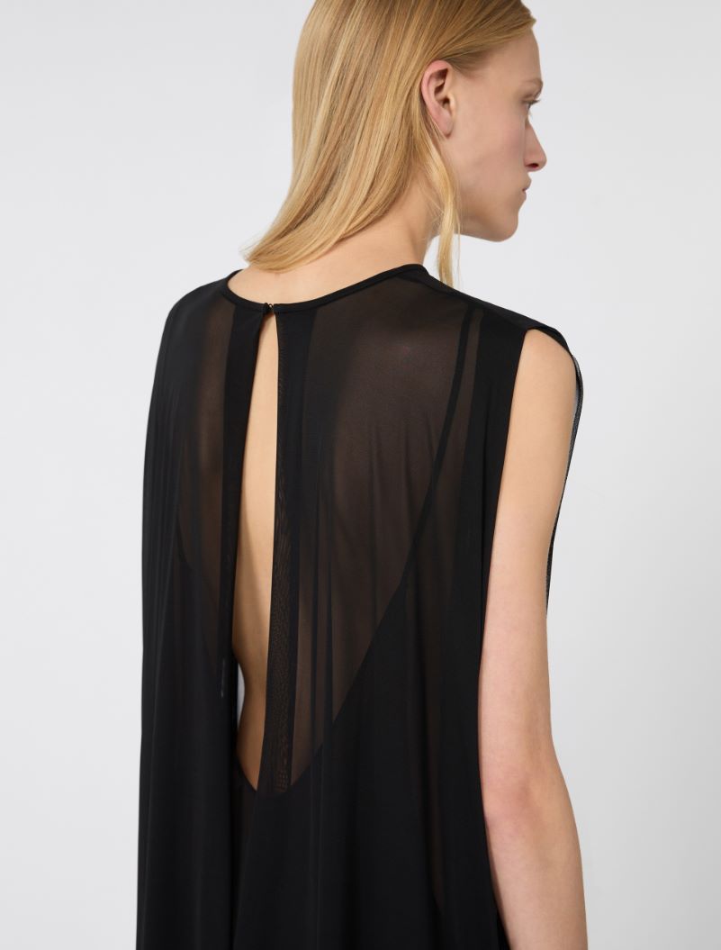Abito lungo in jersey di viscosa - NERO - Sportmax - 5