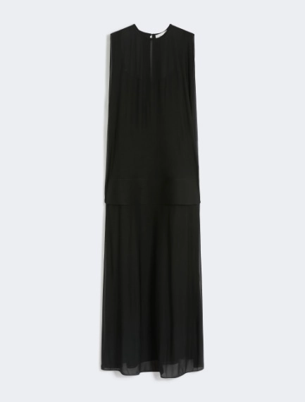 Long, viscose jersey dress - BLACK - Sportmax