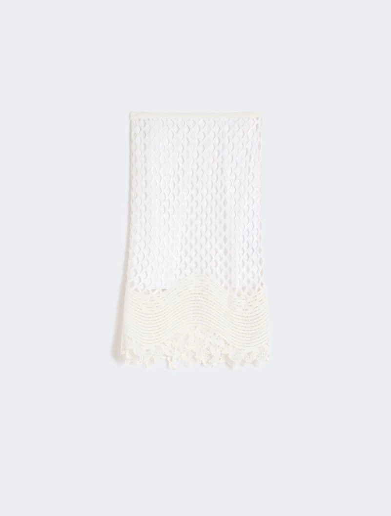 Sequinned mesh skirt - WHITE - Sportmax - 6