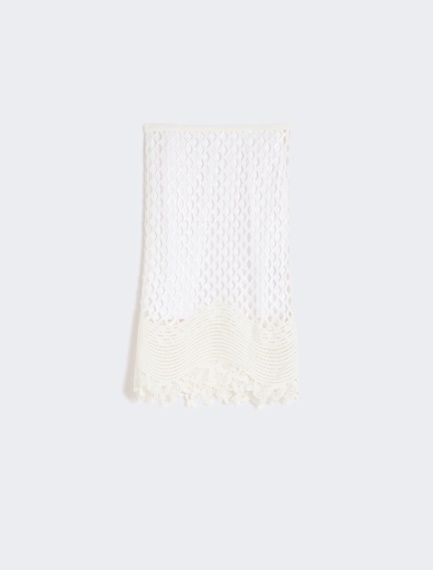 Sequinned mesh skirt - WHITE - Sportmax