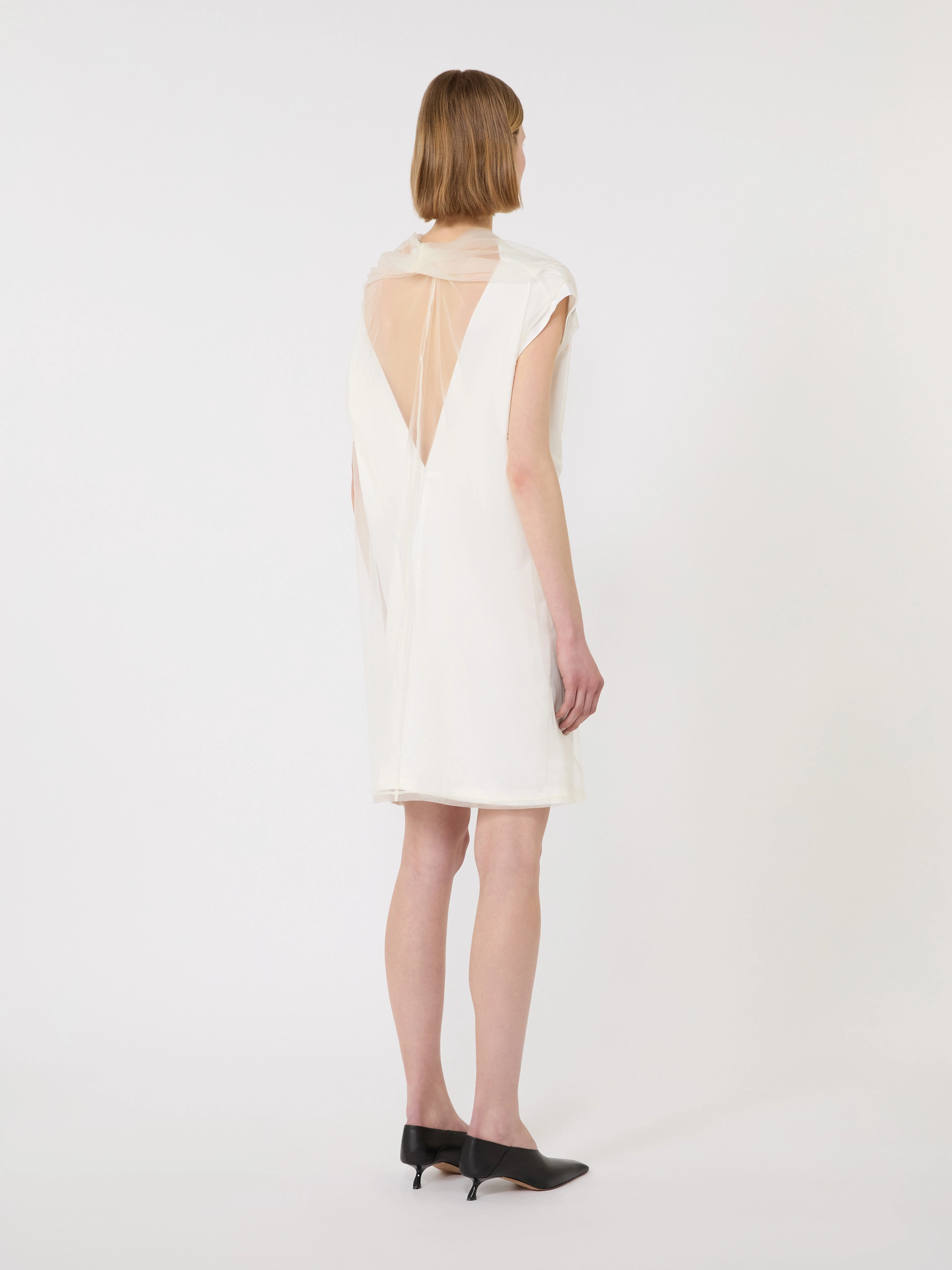 Short, stretch jersey dress - WHITE - Sportmax - 3