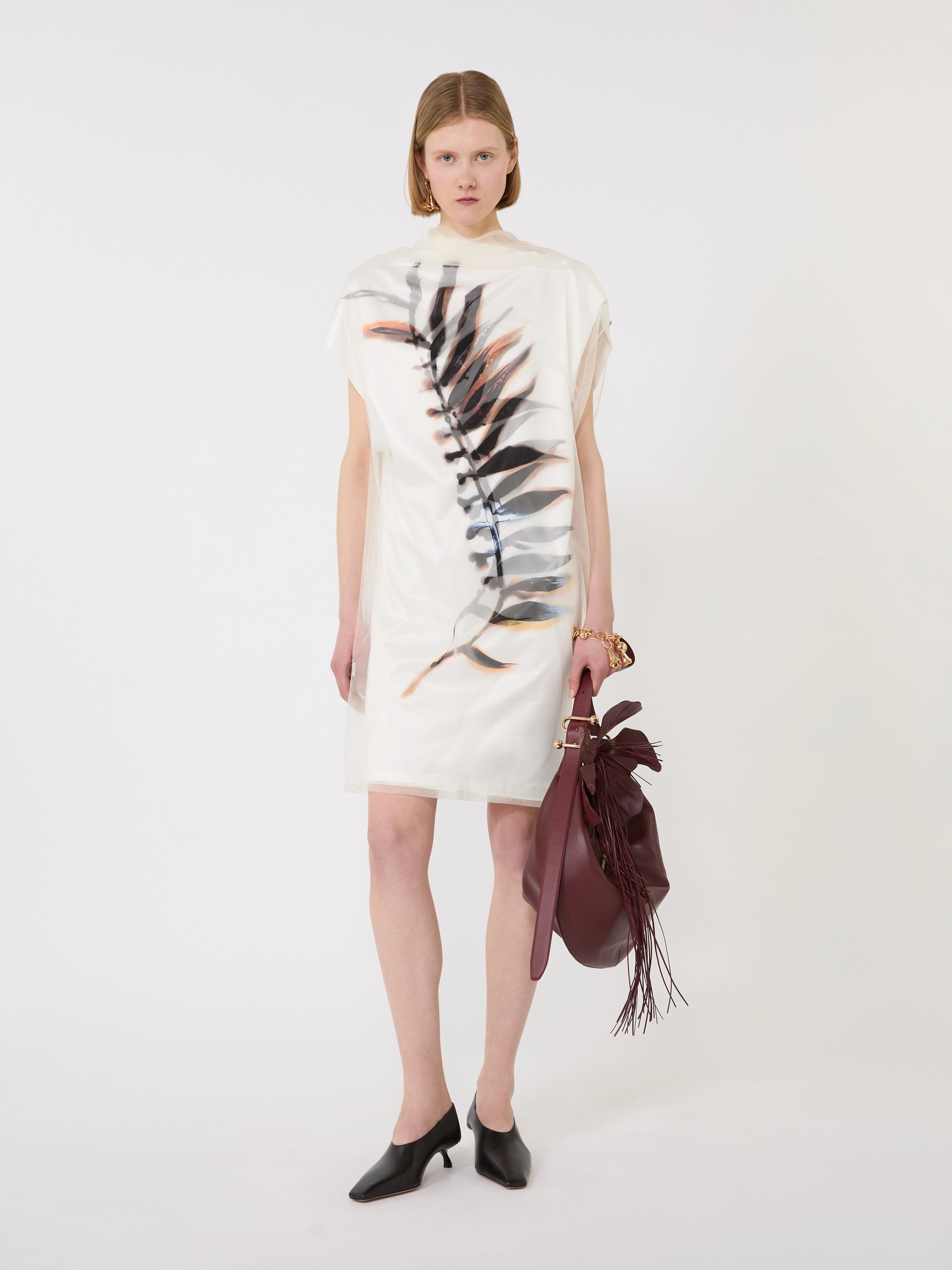 Short, stretch jersey dress - WHITE - Sportmax