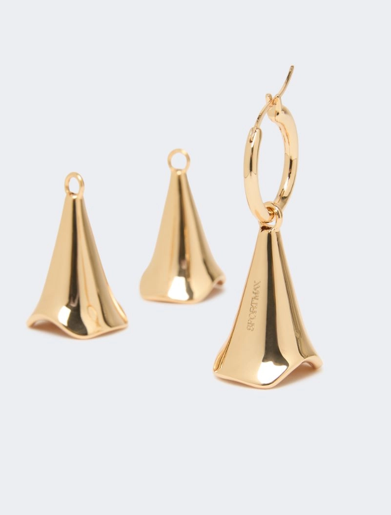 Floral pendant earrings - GOLD - Sportmax - 3