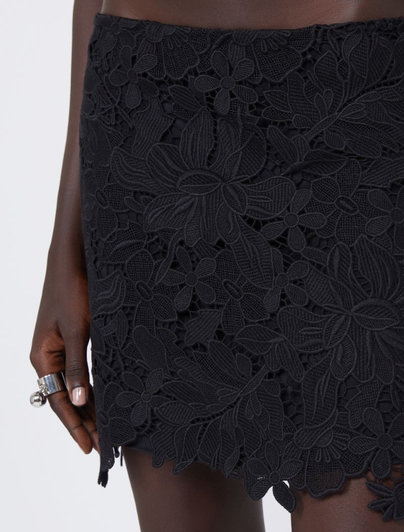 Floral macramé skirt - BLACK - Sportmax - 4