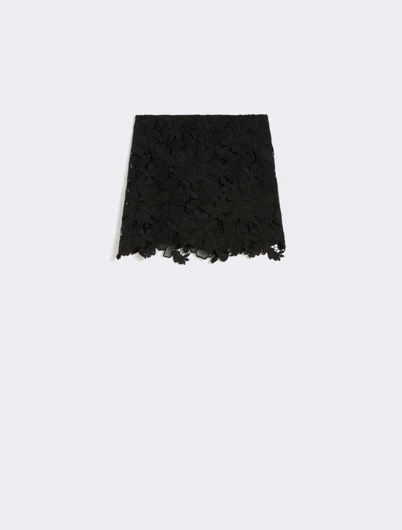 Floral macramé skirt - BLACK - Sportmax - 6