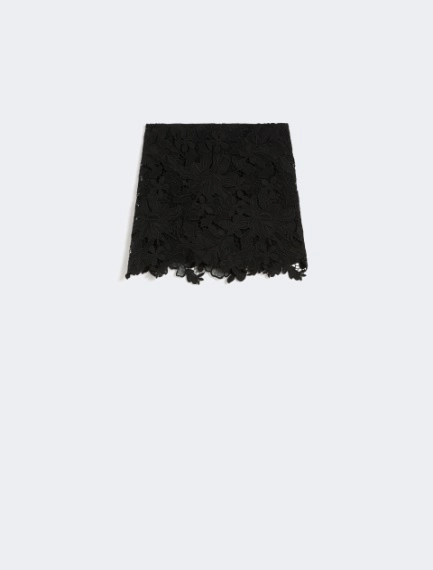 Jupe en macramé fleuri - NOIR - Sportmax