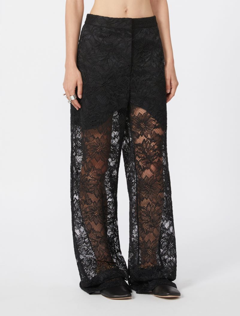 Lace trousers - BLACK - Sportmax - 2