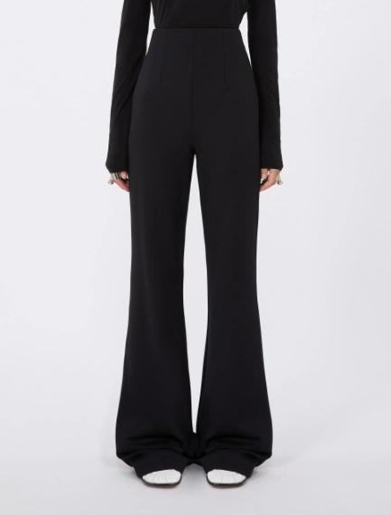Flared trousers in stretch jersey - BLACK - Sportmax - 2