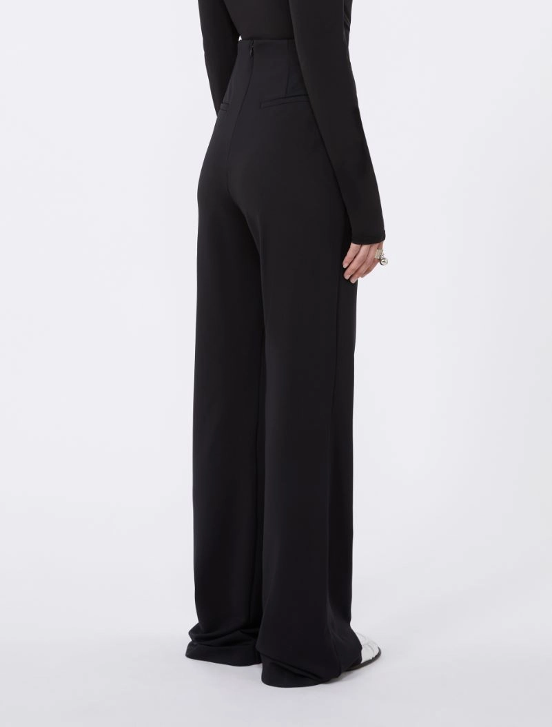 Flared trousers in stretch jersey - BLACK - Sportmax - 3