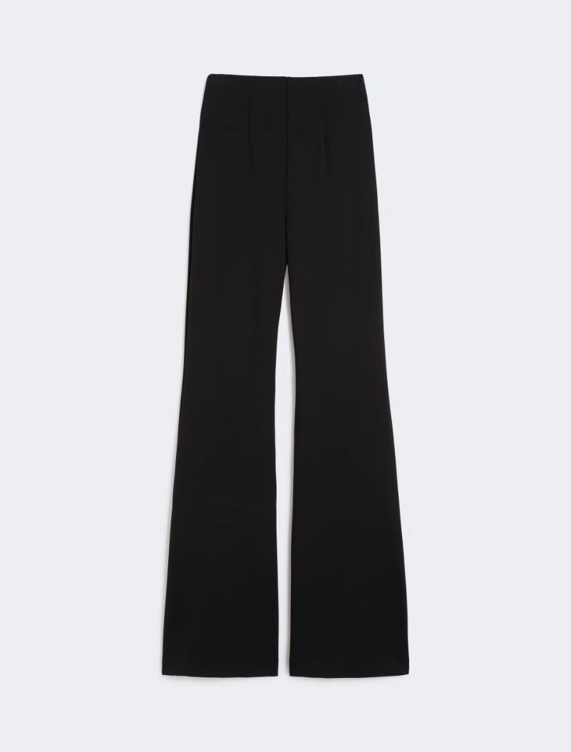 Flared trousers in stretch jersey - BLACK - Sportmax - 6